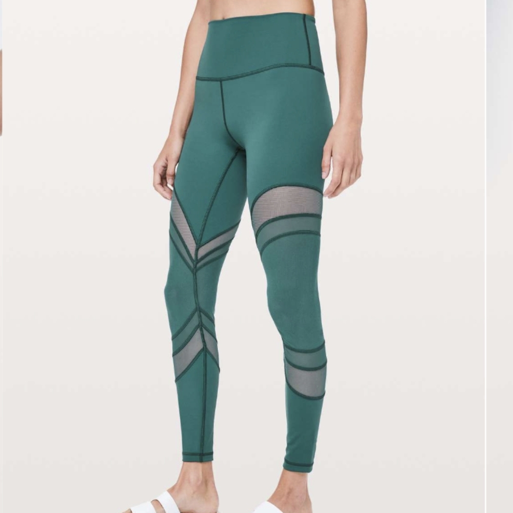 Lululemon Seek The Heat Tight *28" Green Jasper